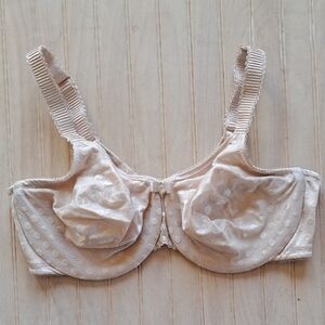 Wacoal Spot On Nude Beige Underwire Bra Unlined Seamless Polka Dots